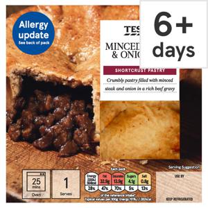 Tesco Minced Steak & Onion Shortcrust Pie 200G