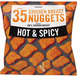 Iceland 35 (approx.) Hot and Spicy Chicken Breast Nuggets 667g