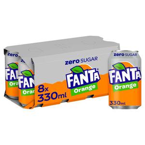 Coca Cola Fanta Orange Zero 8X330ml