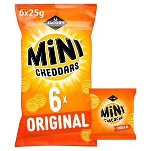 Jacob'S Jacobs Mini Cheddars Original 6X25g