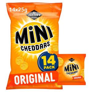 Jacob'S Jacobs Mini Cheddars Original 14 Pack 350G