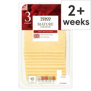 Tesco Mature 10 Cheddar Slices 250G