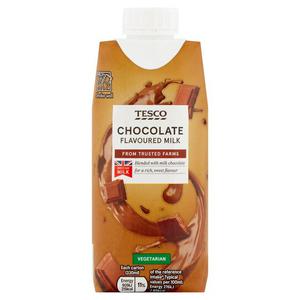 Tesco Chocolate Flavoured Milk 330Ml