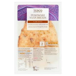 Tesco Peshwari Naan Breads 2 Pack 260G