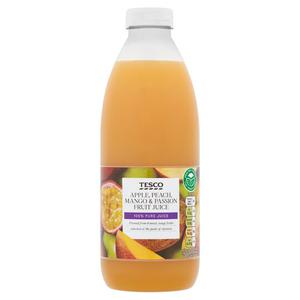 Tesco Apple Mango Passion Fruit & Peach Juice Not From Concentrate 1L