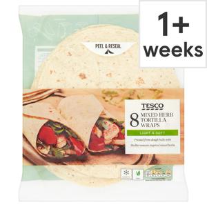 Tesco 8 Mixed Herb Tortilla Wrap