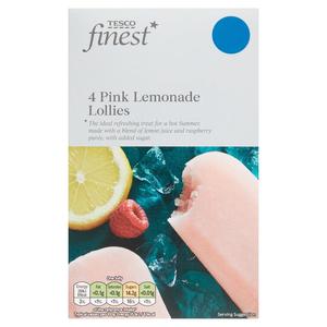 Tesco Finest Pink Lemonade Lollies 4X73ml