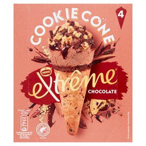 Extreme Cookie Cone Chocolate Ice Cream 4X110ml