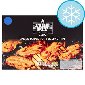 Tesco Fire Pit Spiced Maple Pork Belly 300G