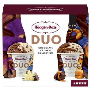 Haagen-Dazs Haagan Dazs Duo Chocolate Crunch Ice Cream Mini Cups 4X95ml