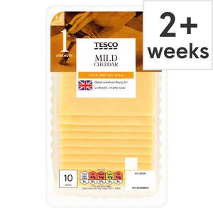 Tesco Mild 10 Cheddar Slices 250G