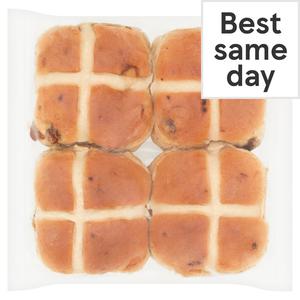 Tesco Hot Cross Buns 4 Pack