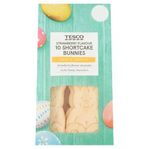 Tesco Strawberry Flavoured Shortcakes Bunnies 100G