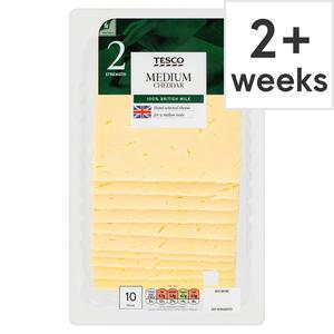 Tesco 10 Medium Cheddar Slices 250G