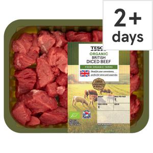 Tesco Organic Diced Beef 400G