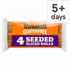 Warburtons Gluten Free 4 Soft Seeded Sliced Rolls