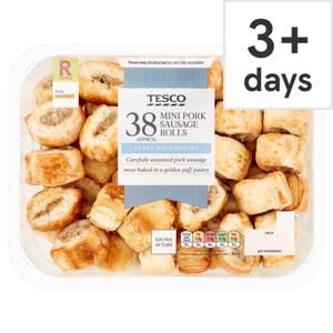 Tesco 38 Mini Pork Sausage Rolls 418G