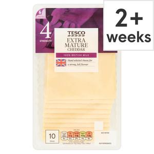 Tesco 10 Extra Mature Cheddar Slices 250G