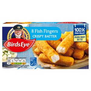 Birds Eye 8 Fish Fingers Crispy Batter 224g