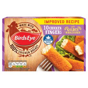 Birds Eye 10 Chicken Fingers with Golden Wholegrain 250g