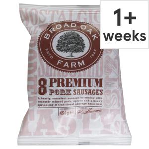 Broad Oak Farm 8 Pork Premium Sausages 454G