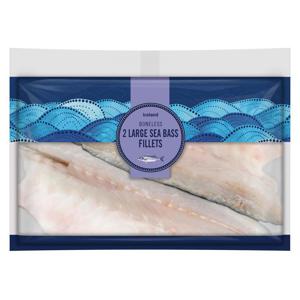 Iceland 2 Boneless Large Sea Bass Fillets 280g