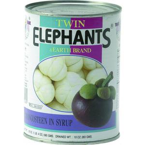 Twin Elephant Earth Mangosteen (in light syrup) 565 GR