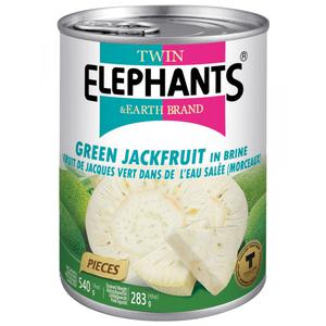 Twin Elephant Earth Green jackfruit in brine (pieces)  540 GR