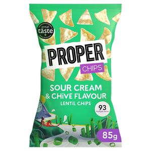 Properchips Sour Cream & Chive Flavour Lentil Chips