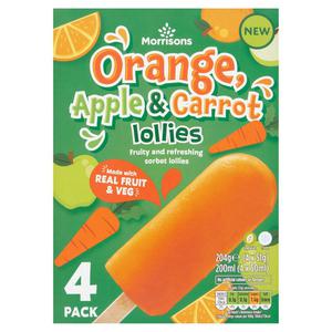 Morrisons Carrot Apple & Orange Lollies