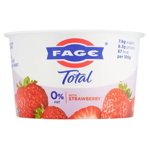 Fage Total 0% Fat Split Pot Strawberry Strained Yoghurt