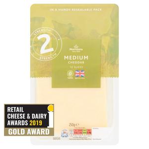 Morrisons Medium Cheddar 10 Slices