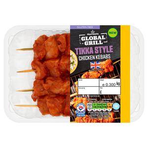 Morrisons Global Grill Chicken Tikka Kebabs