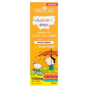 Natures Aid Multi Vitamin C Drops Orange Flavour