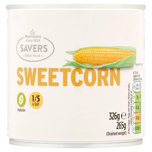 Morrisons Savers Sweetcorn in Water