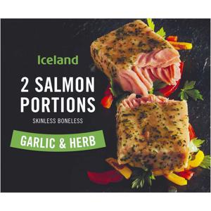 Iceland 2 Garlic & Herb Salmon Portions 250g