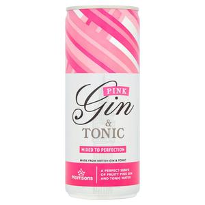 Morrisons Pink Gin & Tonic