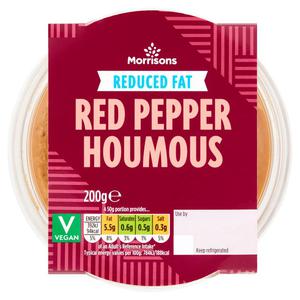 Morrisons 30% Reduced Fat Red Pepper Houmous