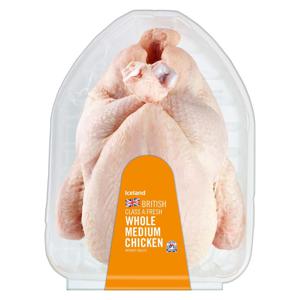 Iceland Brtish Class A Fresh Whole Medium Chicken Without Giblets