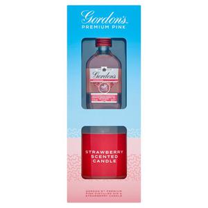 Gordon's Premium Pink Gin & Strawberry Candle Gift Set