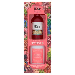 Edinburgh Gin's Edinburgh Gin Raspberry Gin Liqueur 5cl & Candle