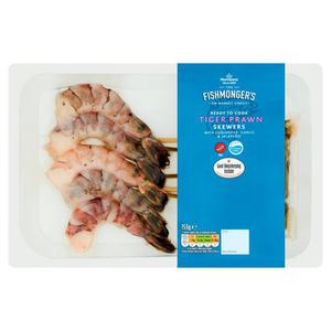 Morrisons Tiger Prawn Skewers With Coriander Garlic & Jalapeno