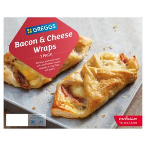 Greggs 2 Bacon & Cheese Wraps 194g