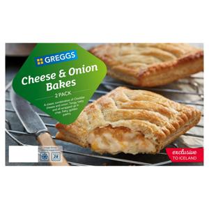 Greggs 2 Cheese & Onion Bakes 288g