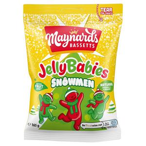 Maynards Bassets Jelly Babies Snowmen Pouch