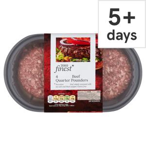 Tesco Finest 4 British Beef Steak Burgers 454G