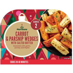 Morrisons Carrot & Parsnips Wedges With Salted Butter