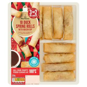 Morrisons 10 Duck Spring Rolls With Hoisin Dip