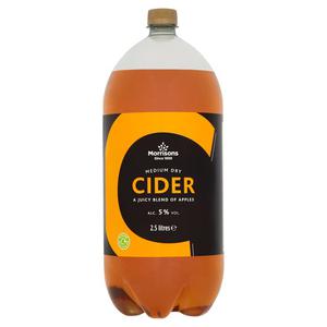 Morrisons Medium Dry Cider Bottle