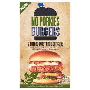 No Porkies Pulled Meat Free Burgers 2 x 113g (226g)